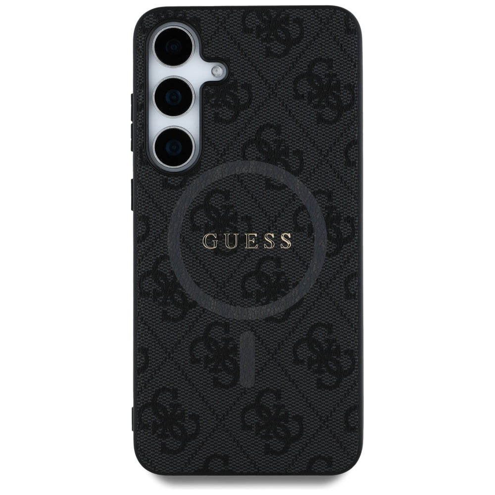 Husa de protectie Guess 4G Ring Classic Logo MagSafe (GUHMS25MG4GFRK) compatibil cu Samsung Galaxy S25 Plus, Negru