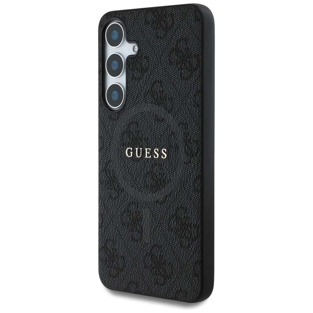 Husa de protectie Guess 4G Ring Classic Logo MagSafe (GUHMS25MG4GFRK) compatibil cu Samsung Galaxy S25 Plus, Negru