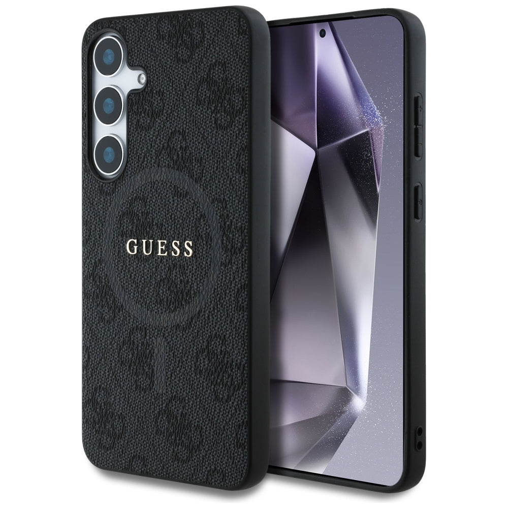 Husa de protectie Guess 4G Ring Classic Logo MagSafe (GUHMS25MG4GFRK) compatibil cu Samsung Galaxy S25 Plus, Negru