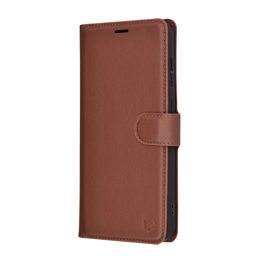 Husa de protectie Techsuit Leather Folio compatibil cu Samsung Galaxy A56 5G, Maro