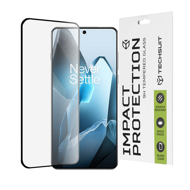 Folie de protectie Techsuit 111D Full Cover / Full Glue Glass / 3D Curved Screen compatibil cu OnePlus 13, Negru