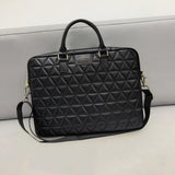 Geanta Guess Computer Bag Quilted (GUCB15QLBK), 15-16", Mosaique Pattern, Detachable Shoulder Strap, Adjustable, Negru