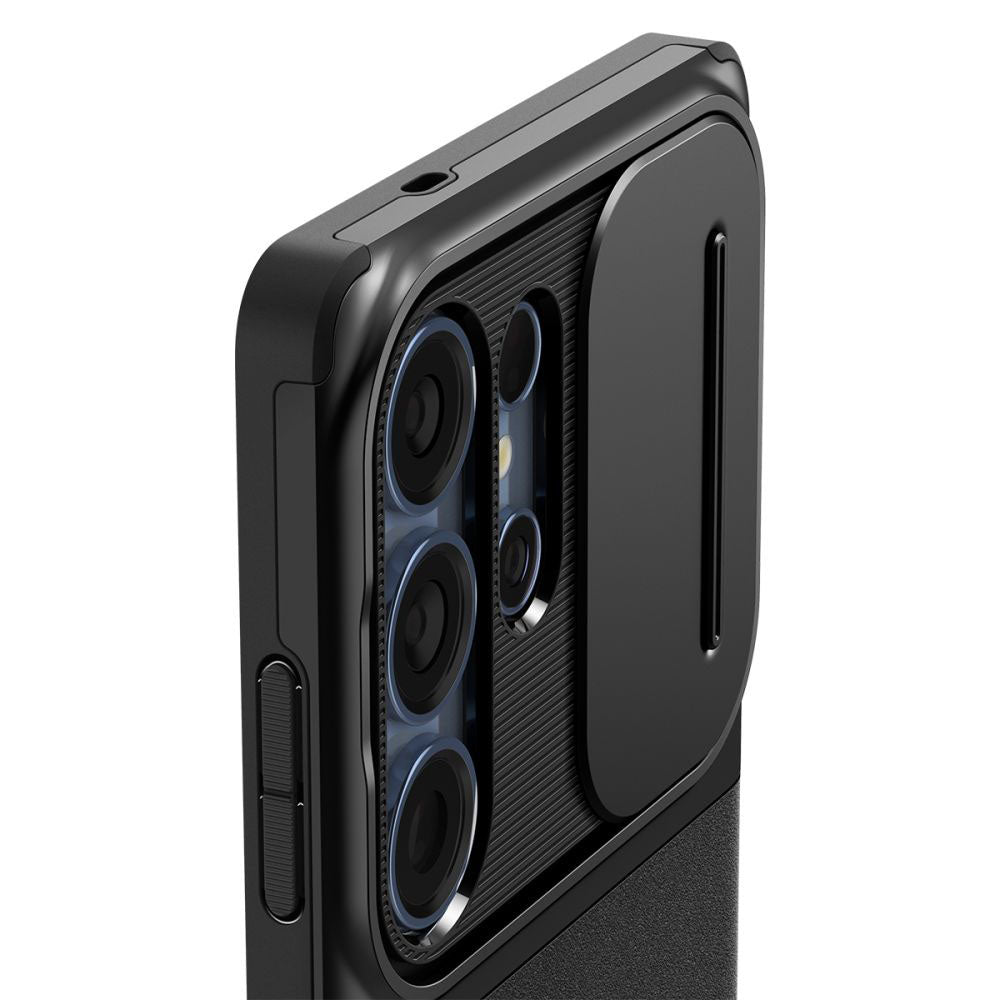 Husa de protectie Spigen Optik Armor (ACS08969) compatibil cu Samsung Galaxy S25 Ultra, Negru