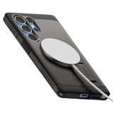 Husa de protectie Spigen Tough Armor MagSafe (ACS08965) compatibil cu Samsung Galaxy S25 Ultra, Gunmetal