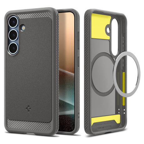 Husa de protectie Spigen Rugged Armor MagSafe (ACS08999) compatibil cu Samsung Galaxy S25, Marble Grey