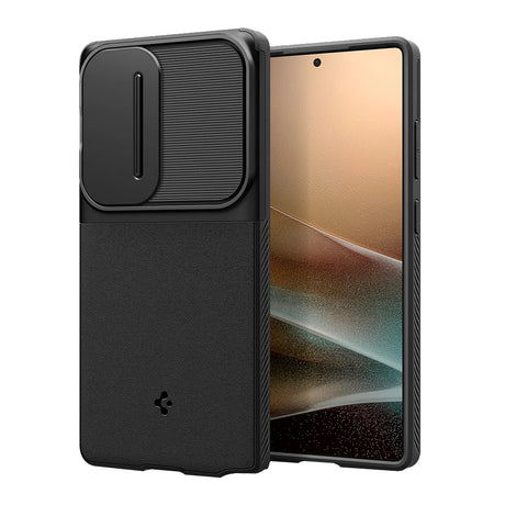 Husa de protectie Spigen Optik Armor (ACS08969) compatibil cu Samsung Galaxy S25 Ultra, Negru