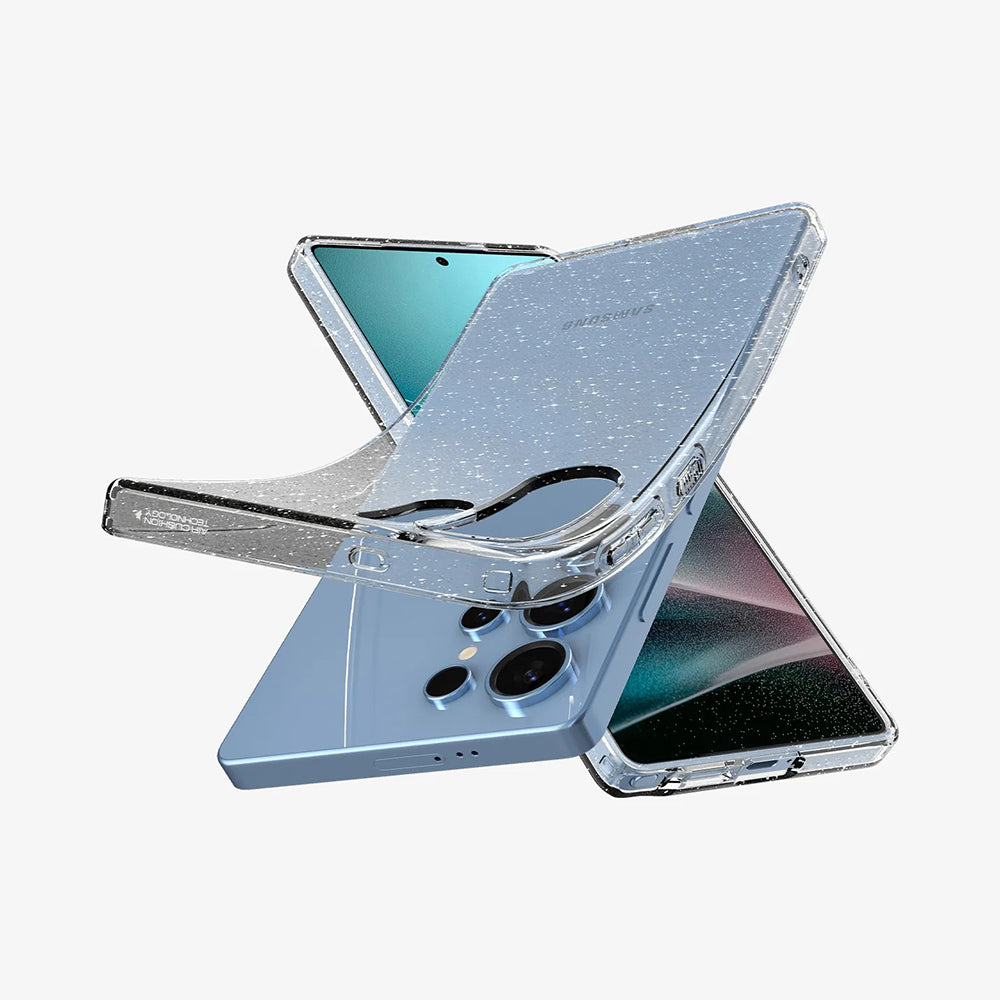 Husa de protectie Spigen Liquid Crystal Glitter (ACS08950) compatibil cu Samsung Galaxy S25 Ultra, Crystal Quartz