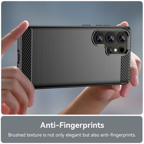 Husa de protectie Techsuit Carbon Silicone compatibil cu Samsung Galaxy S25 Ultra, Negru