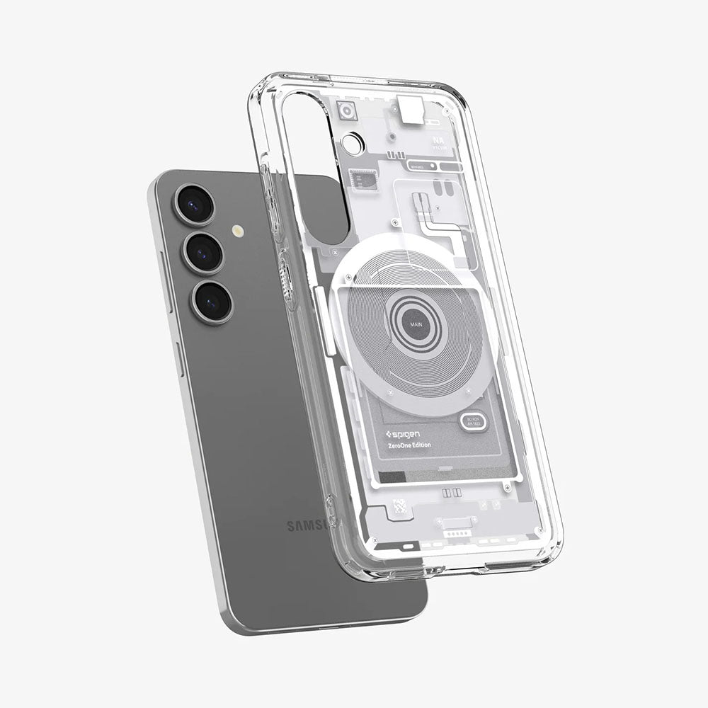 Husa de protectie Spigen Ultra Hybrid Zero One MagSafe (ACS09004) compatibil cu Samsung Galaxy S25, Alb