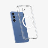 Husa de protectie Spigen Ultra Hybrid MagSafe (ACS08981) compatibil cu Samsung Galaxy S25 Plus, Transparent / White
