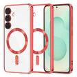 Husa de protectie Techsuit Luxury Crystal MagSafe compatibil cu Samsung Galaxy S25 Plus, Rosu