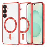 Husa de protectie Techsuit Luxury Crystal MagSafe compatibil cu Samsung Galaxy S25 Plus, Rosu
