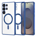 Husa de protectie Techsuit Luxury Crystal MagSafe compatibil cu Samsung Galaxy S25 Ultra, Albastru Inchis
