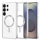 Husa de protectie Techsuit Luxury Crystal MagSafe compatibil cu Samsung Galaxy S25 Ultra, Argintiu