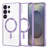 Husa de protectie Techsuit Luxury Crystal MagSafe compatibil cu Samsung Galaxy S25 Ultra, Mov Deschis