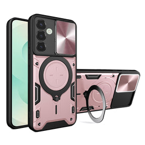 Husa de protectie Techsuit CamGuard Pro compatibil cu Samsung Galaxy S25 Plus, Roz Auriu