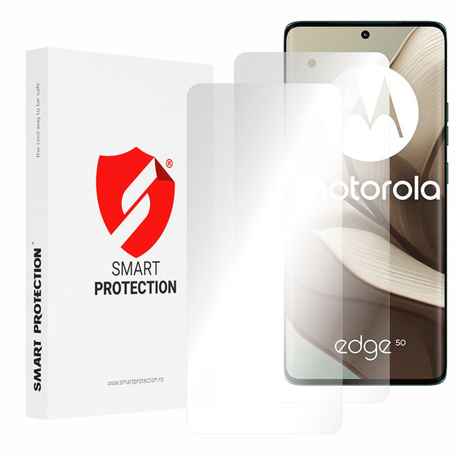 Folie de protectie Smart Protection Premium Classic (set de 2) compatibil cu Motorola Edge 50, Transparent