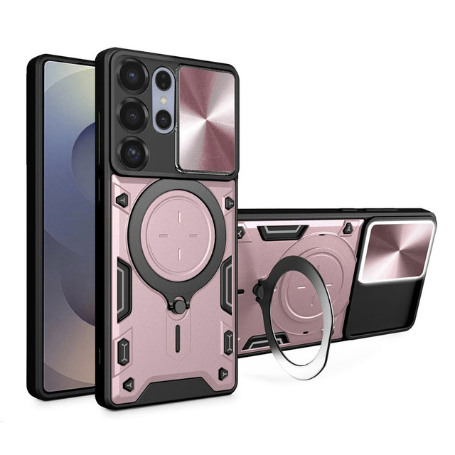 Husa de protectie Techsuit CamGuard Pro compatibil cu Samsung Galaxy S25 Ultra, Roz Auriu