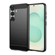 Husa de protectie Techsuit Carbon Silicone compatibil cu Samsung Galaxy S25 Plus, Negru