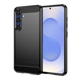 Husa de protectie Techsuit Carbon Silicone compatibil cu Samsung Galaxy S25, Negru