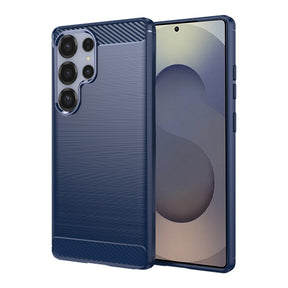 Husa de protectie Techsuit Carbon Silicone compatibil cu Samsung Galaxy S25 Ultra, Albastru