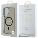 Husa de protectie Guess IML Glitter Circle MagSafe (GUHMS25LHFGEREK) compatibil cu Samsung Galaxy S25 Ultra, Negru