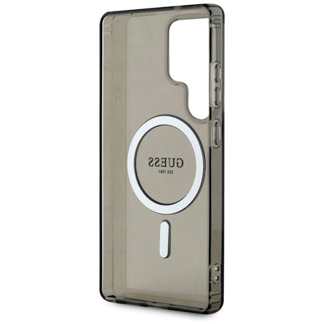 Husa de protectie Guess IML Glitter Circle MagSafe (GUHMS25LHFGEREK) compatibil cu Samsung Galaxy S25 Ultra, Negru