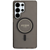 Husa de protectie Guess IML Glitter Circle MagSafe (GUHMS25LHFGEREK) compatibil cu Samsung Galaxy S25 Ultra, Negru