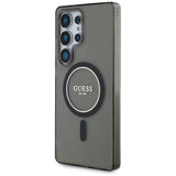 Husa de protectie Guess IML Glitter Circle MagSafe (GUHMS25LHFGEREK) compatibil cu Samsung Galaxy S25 Ultra, Negru