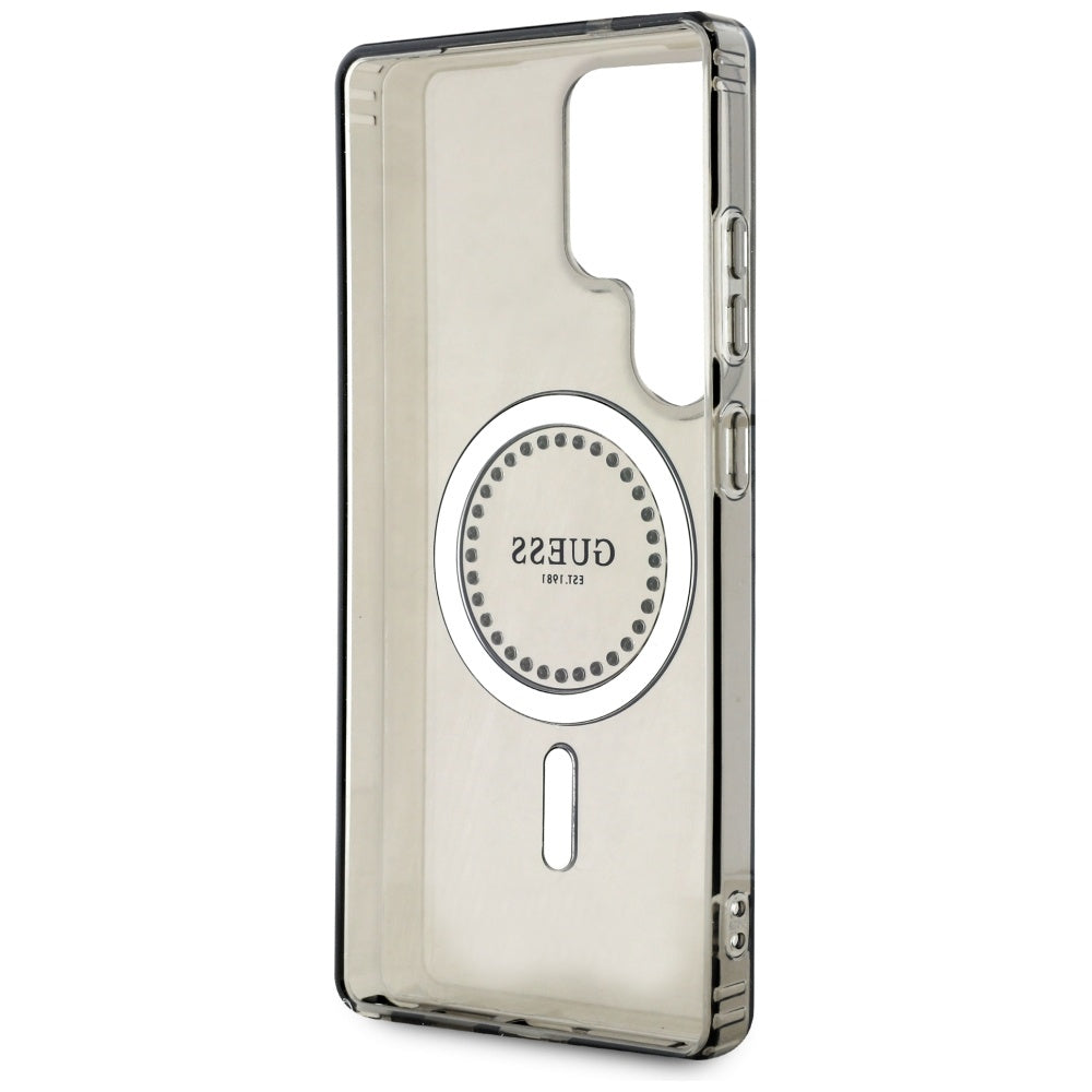 Husa de protectie Guess IML Rhinestones MagSafe (GUHMS25LPFTDTEK) compatibil cu Samsung Galaxy S25 Ultra, Negru