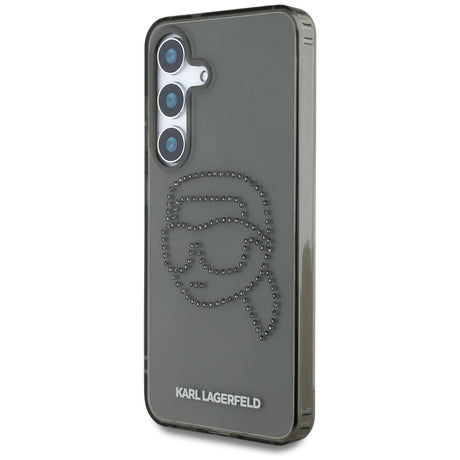 Husa de protectie Karl Lagerfeld IML Rhinestones (KLHCS25SHKHDCELK) compatibil cu Samsung Galaxy S25, Karl Head