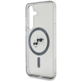 Husa de protectie Karl Lagerfeld IML MagSafe (KLHMS25SHLSKCK) compatibil cu Samsung Galaxy S25, Metal Karl&Choupette Heads