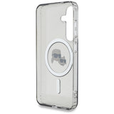 Husa de protectie Karl Lagerfeld IML MagSafe (KLHMS25SHLSKCK) compatibil cu Samsung Galaxy S25, Metal Karl&Choupette Heads