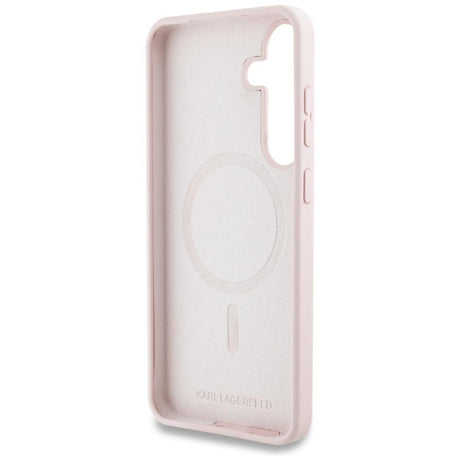Husa de protectie Karl Lagerfeld Silicone Graffiti MagSafe (KLHMS25SPNYKGRTP) compatibil cu Samsung Galaxy S25, Ikonik Pink