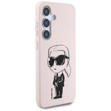 Husa de protectie Karl Lagerfeld Silicone Graffiti MagSafe (KLHMS25SPNYKGRTP) compatibil cu Samsung Galaxy S25, Ikonik Pink
