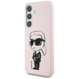 Husa de protectie Karl Lagerfeld Silicone Graffiti MagSafe (KLHMS25SPNYKGRTP) compatibil cu Samsung Galaxy S25, Ikonik Pink