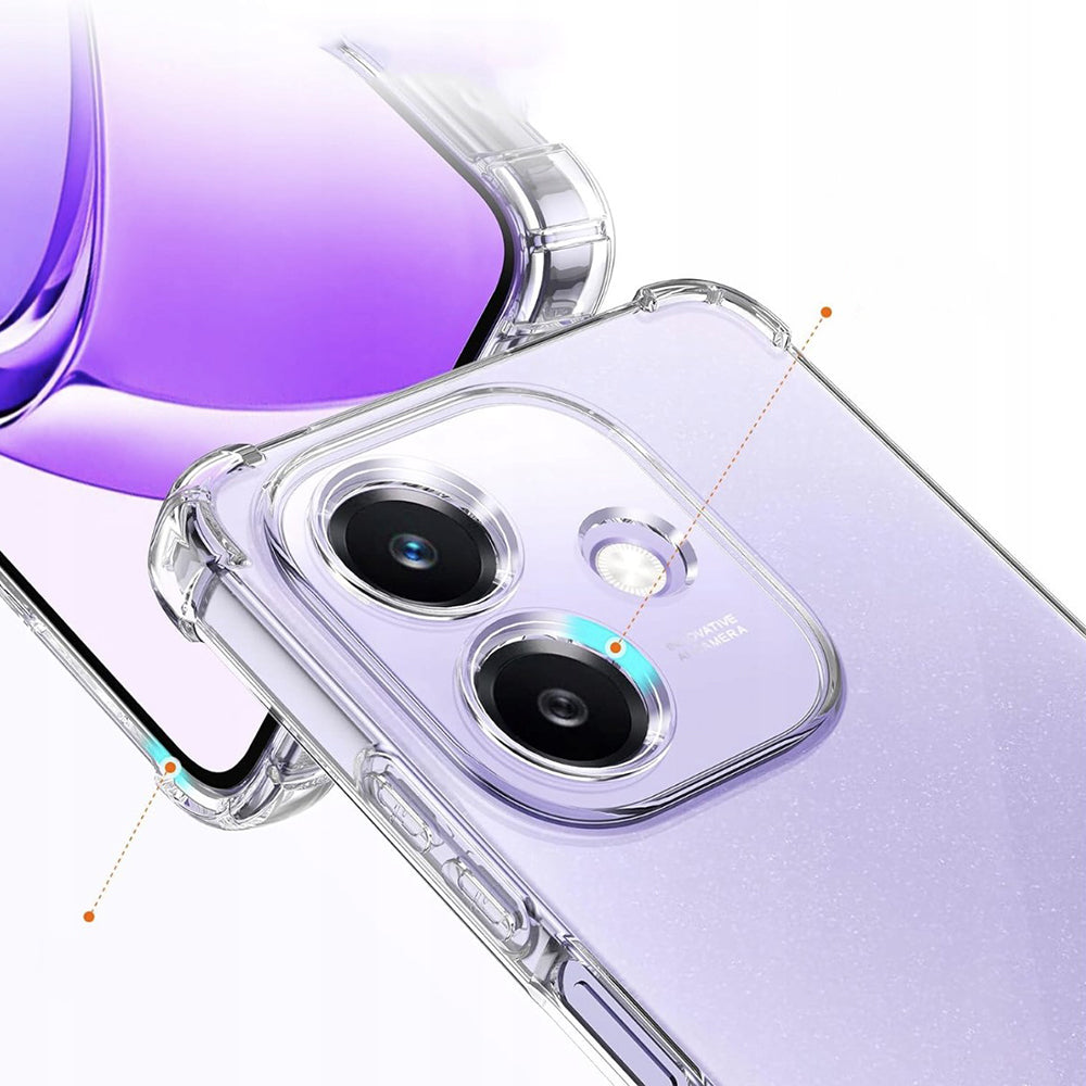 Husa de protectie Techsuit Shockproof Clear Silicone compatibil cu Oppo A40 4G, Transparent