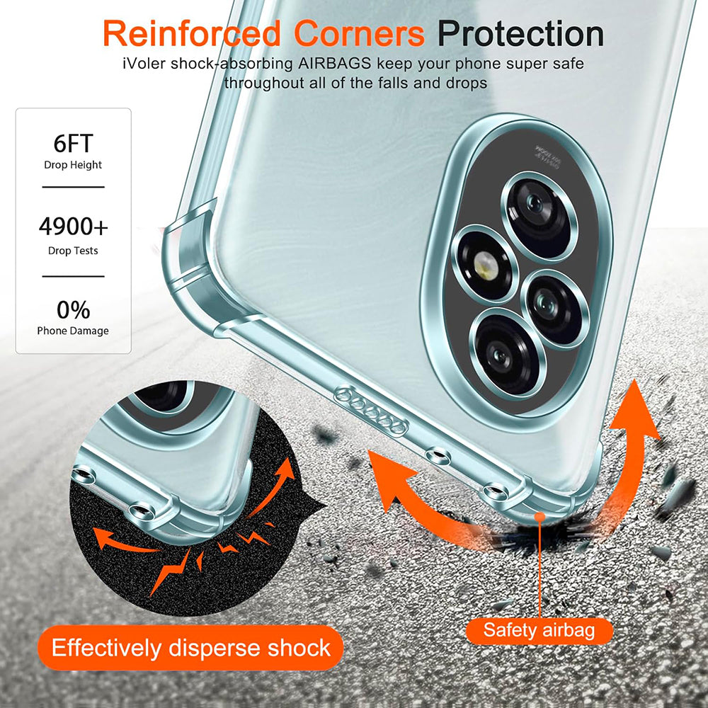 Husa de protectie Techsuit Shockproof Clear Silicone compatibil cu Honor 200, Transparent