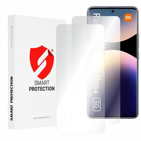 Folie de protectie Smart Protection Premium Classic (set de 2) compatibil cu Xiaomi Redmi Note 14 Pro+ 5G, Transparent