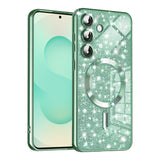 Husa de protectie Techsuit Luxury Glitter MagSafe compatibil cu Samsung Galaxy S25 Plus, Verde deschis