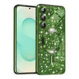 Husa de protectie Techsuit Luxury Glitter MagSafe compatibil cu Samsung Galaxy S25 Plus, Deep Green