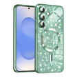 Husă Techsuit Luxury Glitter MagSafe pentru Samsung Galaxy S25, verde