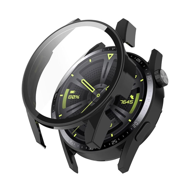 Folie de protectie smartwatch Techsuit Defense360 Pro + Screen Protector compatibil cu Huawei Watch GT 3 (42mm), Negru