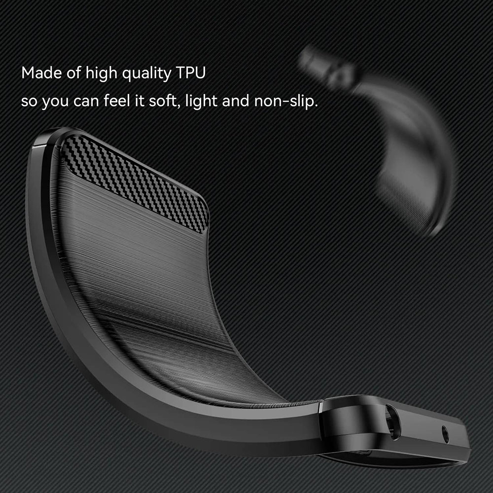Husa de protectie Techsuit Carbon Silicone compatibil cu Xiaomi Redmi Note 14 Pro 4G, Negru