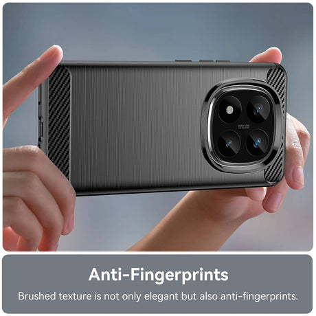 Husa de protectie Techsuit Carbon Silicone compatibil cu Xiaomi Redmi Note 14 Pro 4G, Negru
