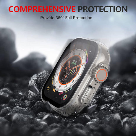 Folie de protectie smartwatch Techsuit Defense360 Pro + Screen Protector compatibil cu Apple Watch Ultra / Ultra 2 / Ultra 3, Transparent