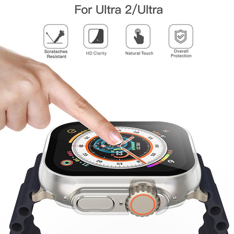 Folie de protectie smartwatch Techsuit Defense360 Pro + Screen Protector compatibil cu Apple Watch Ultra / Ultra 2 / Ultra 3, Transparent
