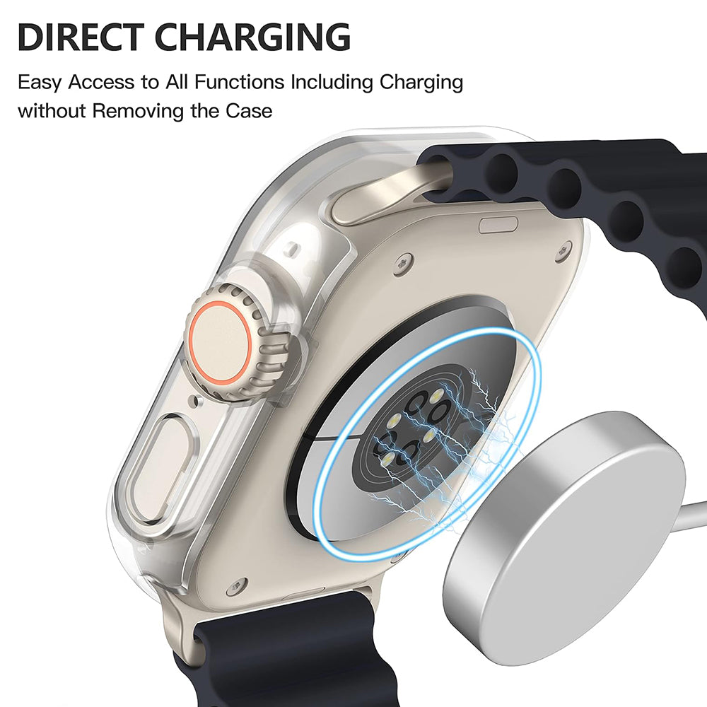 Folie de protectie smartwatch Techsuit Defense360 Pro + Screen Protector compatibil cu Apple Watch Ultra / Ultra 2 / Ultra 3, Transparent