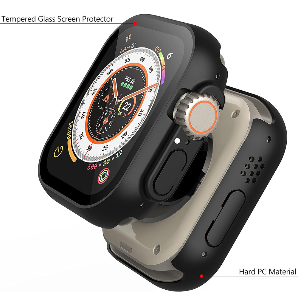 Folie de protectie smartwatch Techsuit Defense360 Pro + Screen Protector compatibil cu Apple Watch Ultra / Ultra 2 / Ultra 3, Negru