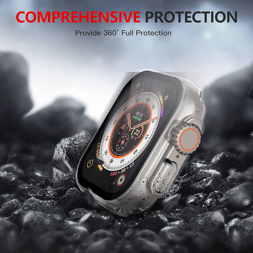 Folie de protectie smartwatch Techsuit Defense360 Pro + Screen Protector compatibil cu Apple Watch Ultra / Ultra 2 / Ultra 3, Negru